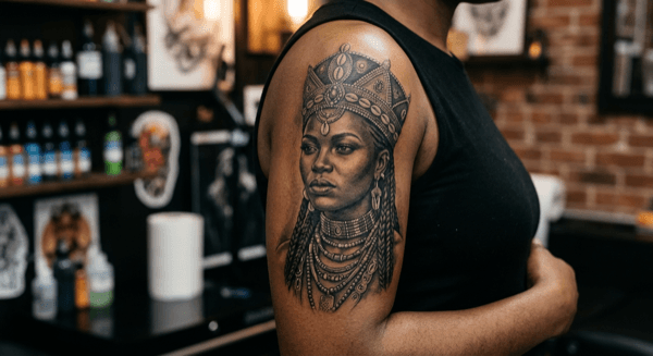 African queen portrait