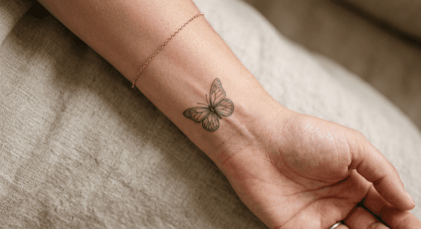 Fine line butterfly