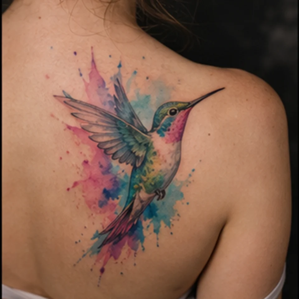 Watercolor tattoo design